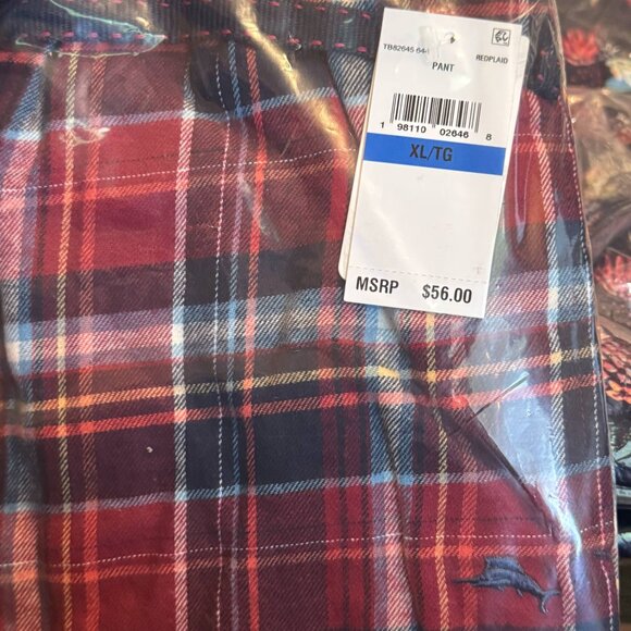 Tommy Bahama Flannel Plaid Pajama Pants $52 in Red Plaid - Picture 11 of 15